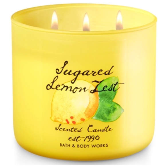 Bath & Body Works Accents Bath Body Works Sugared Lemon Zest 3 Wick